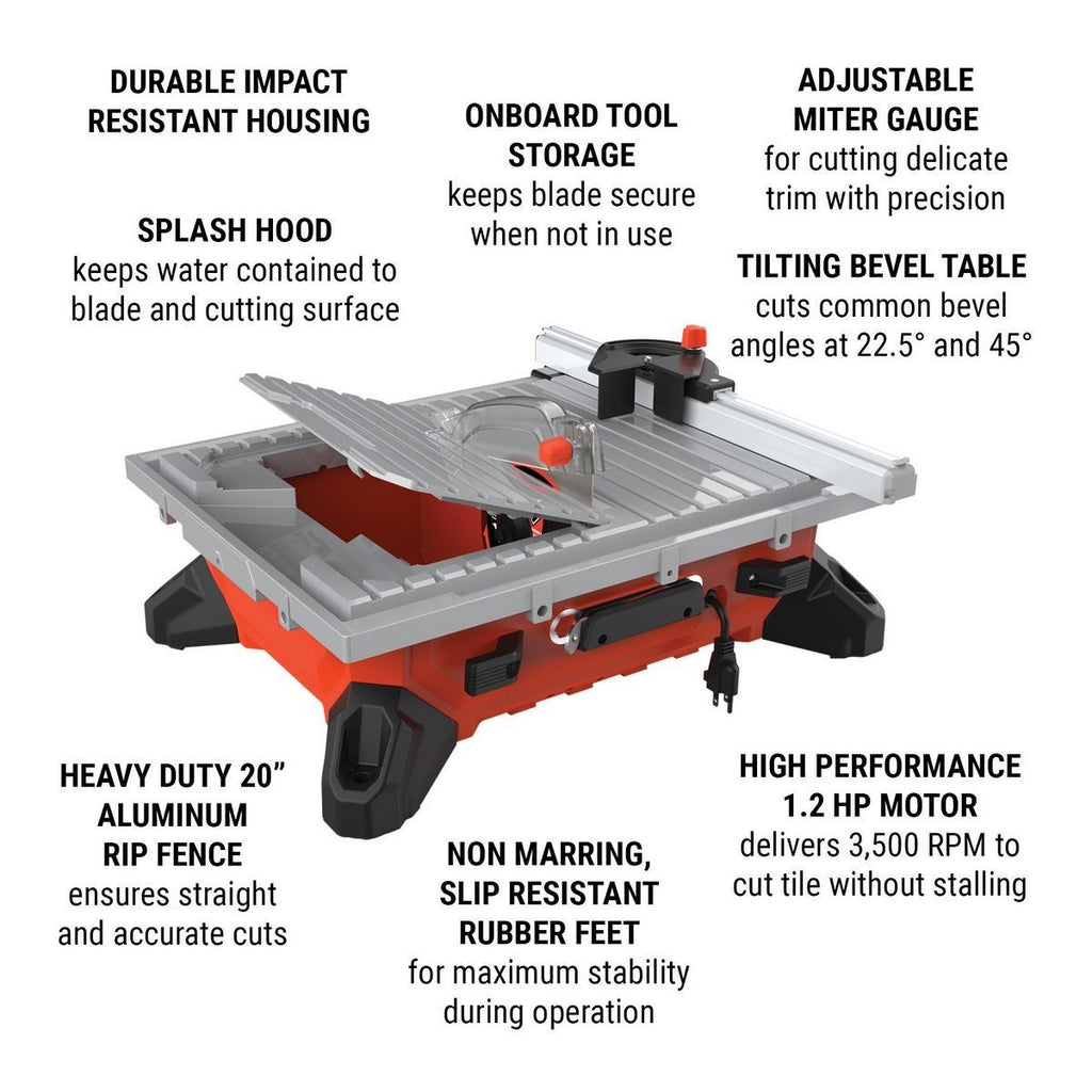 6.5 Amp 7 in. Table Top Wet Tile Saw C2013