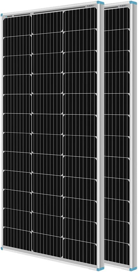 100 Watt 12 Volt Monocrystalline Solar Panels 2-Pack A50934