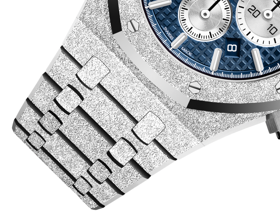 Frosted Gold Chronograph Blue Dial 41mm J7925