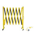 Expandable Metal Barricade, 11 Feet, Yellow and Black D601143