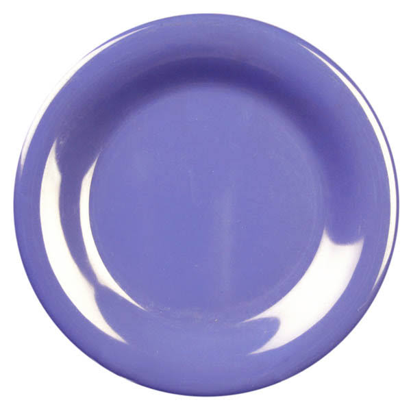 Purple 9 1/4x22 Wide Rim Plate, Melamine, Pack of 6 Y769637