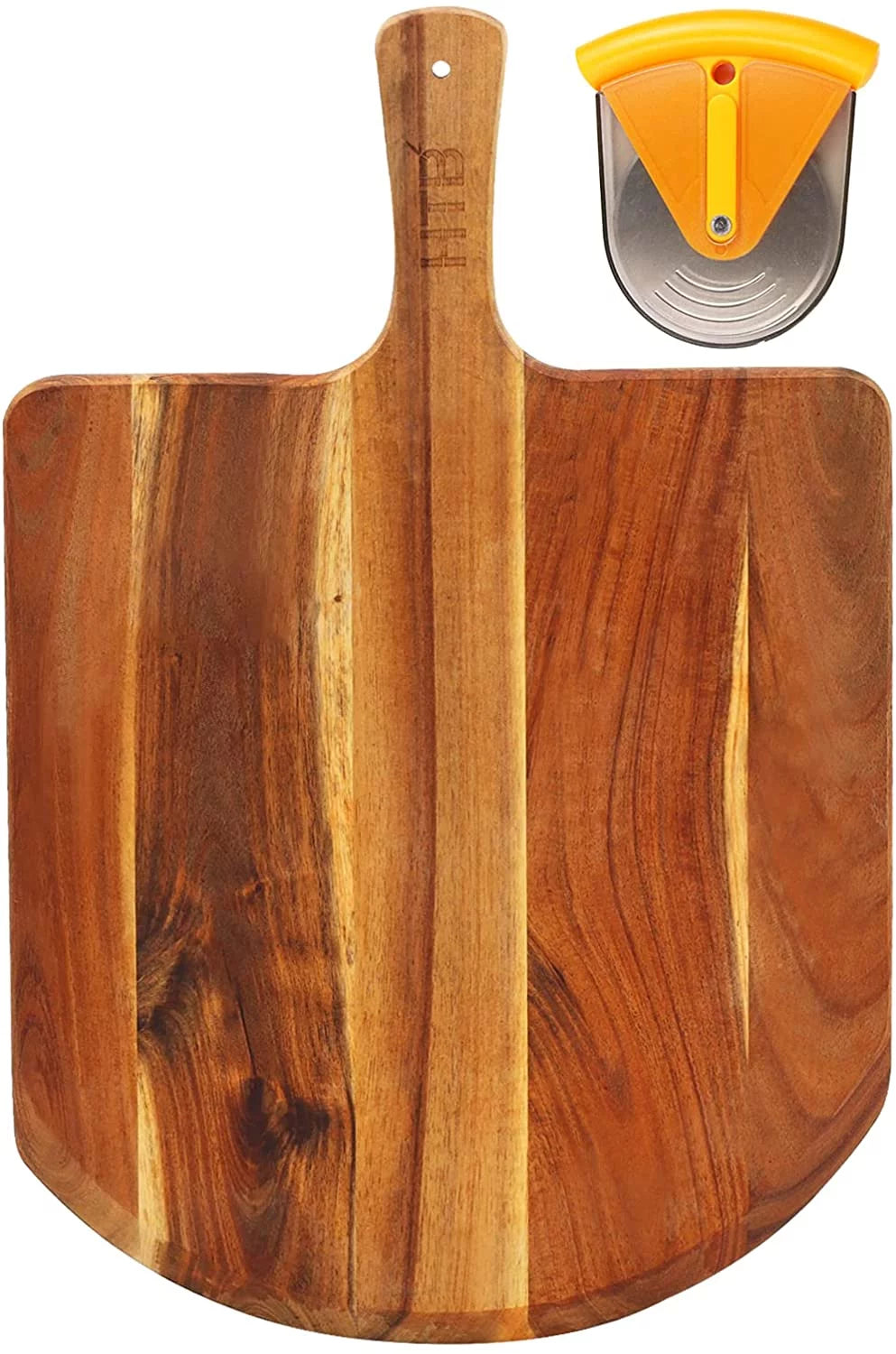 Acacia Wood Pizza Board With Cutter D91396