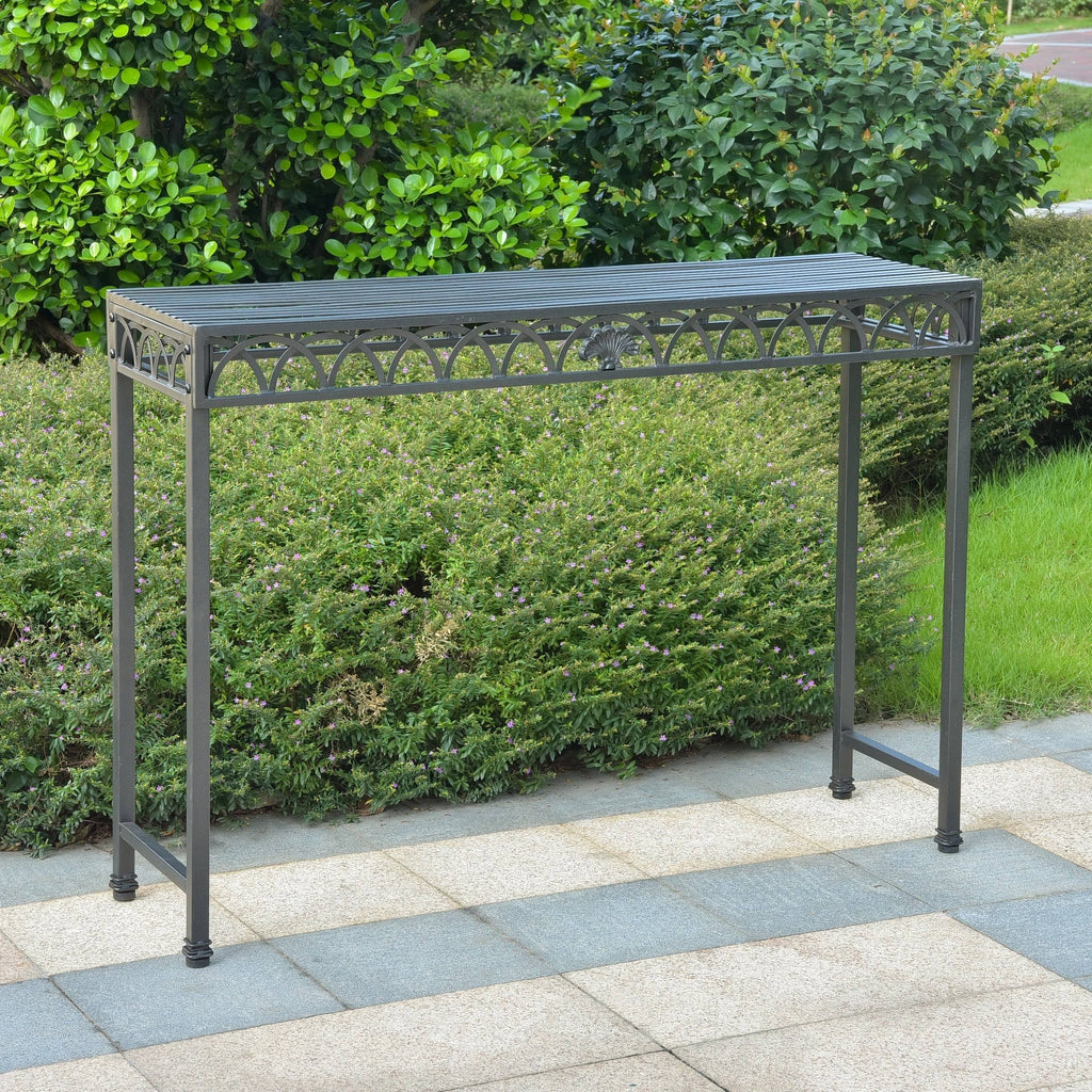 Iron Console Table Antique Black P85959