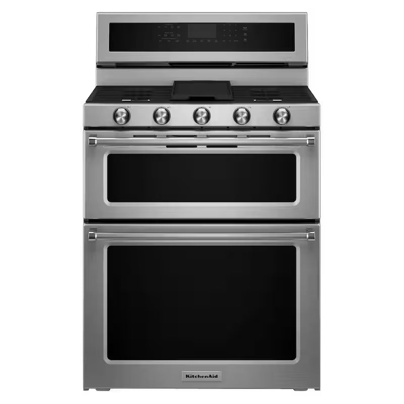 6.0 cu. ft. Double Oven Gas Range with Convection Oven in Stainless Steel V1079
