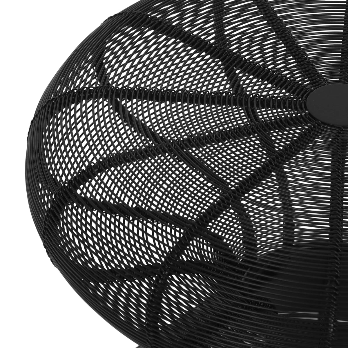 Black Round Aluminum Side Table D9020