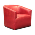100% Top Grain Leather Swivel Club Armchair V746