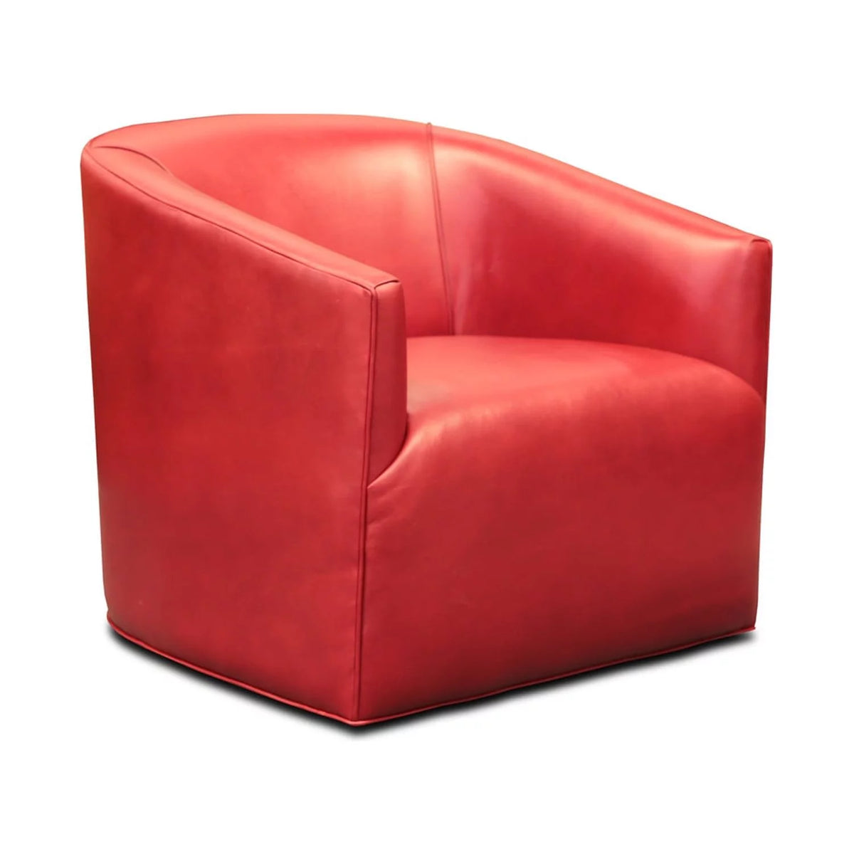 100% Top Grain Leather Swivel Club Armchair V746