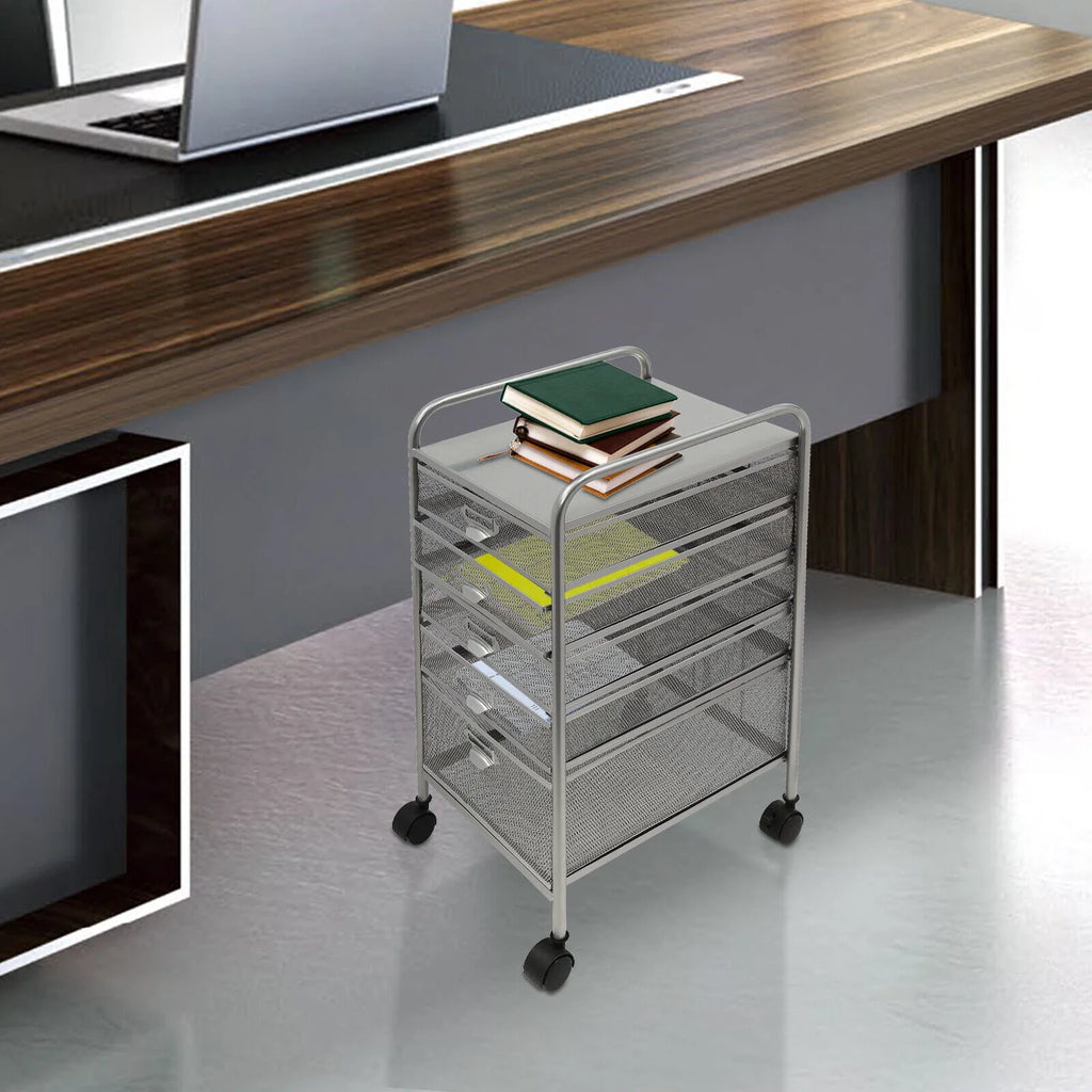 Rolling File Storage Cart with 5 Drawers F637912