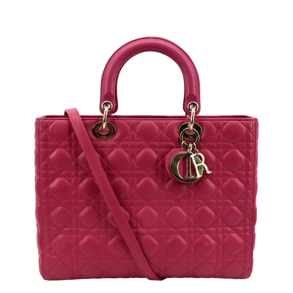 Pre-owned Pink Lambskin Shoulder Bag H928410