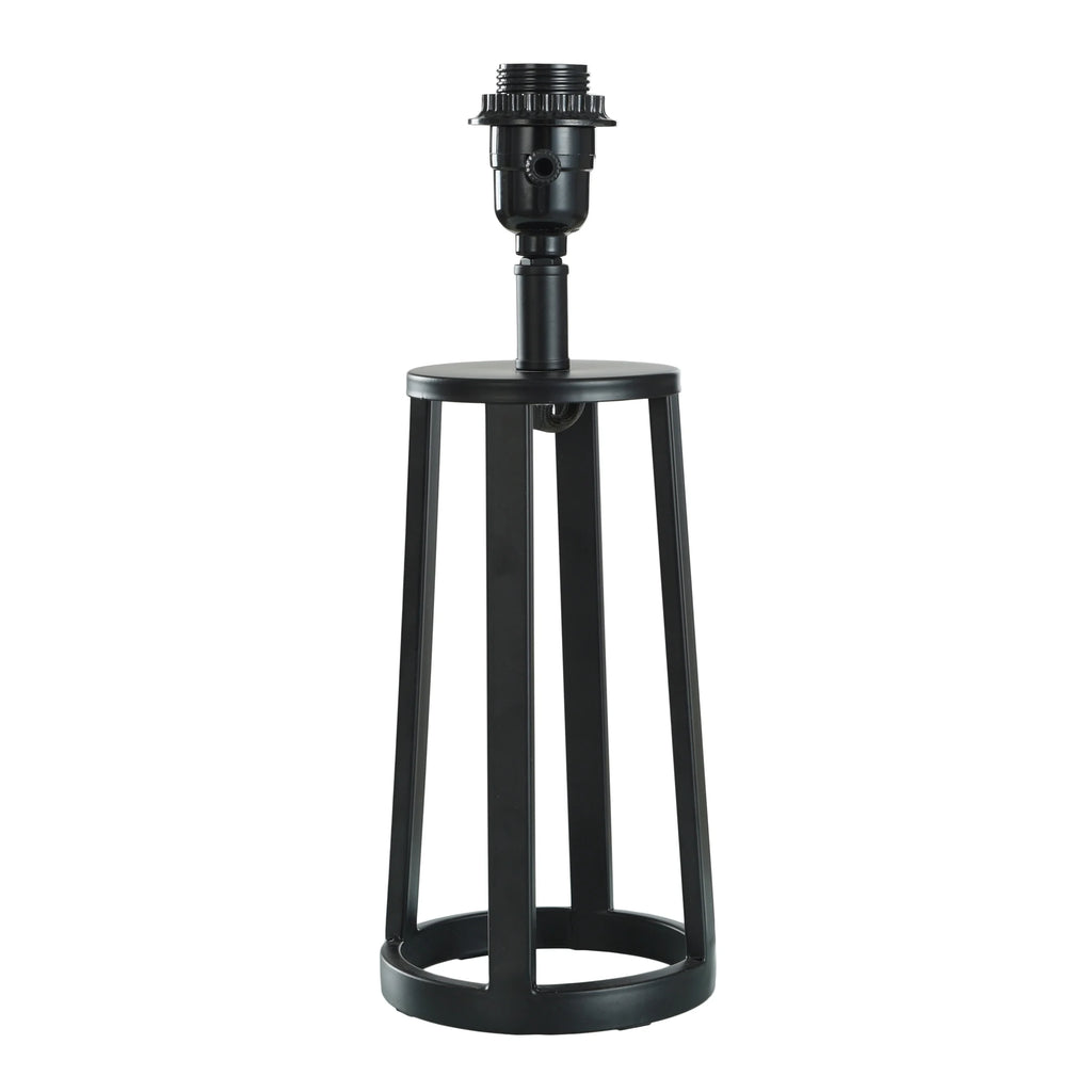 Matte Black Table Lamp with Drum Shade R31574