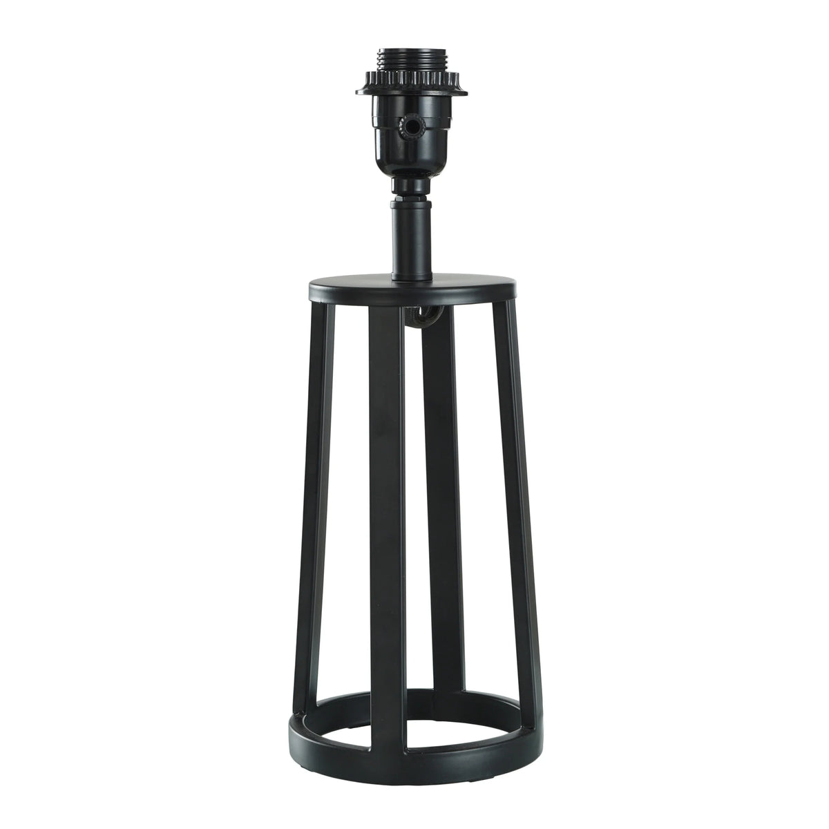 Matte Black Table Lamp with Drum Shade R31574
