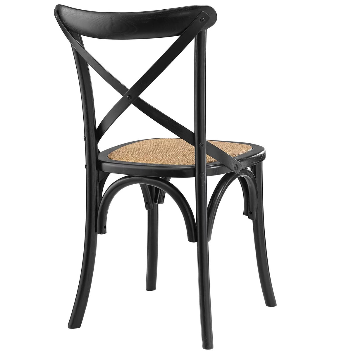 Black Wood Dining Chair Set of Four D201015