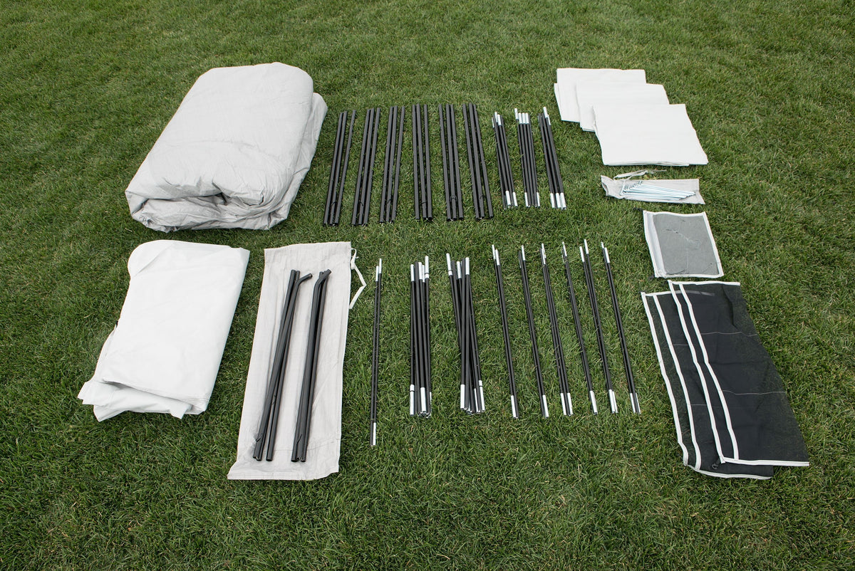 20-Person 4-Room Cabin Tent with 3 Separate Entrances X606277