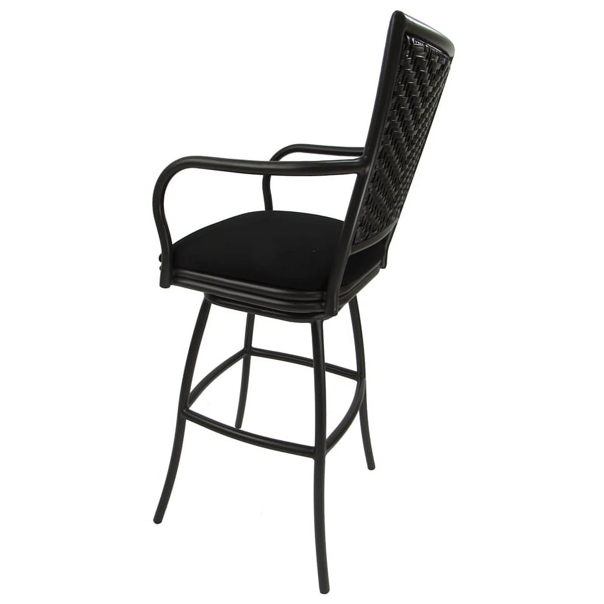 Black Fabric Bar Stool I837