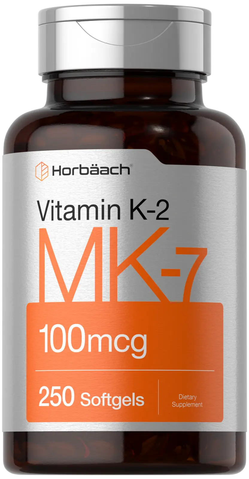 Vitamin K2 MK7 100mcg 250 Softgels Non-GMO Gluten Free V2770