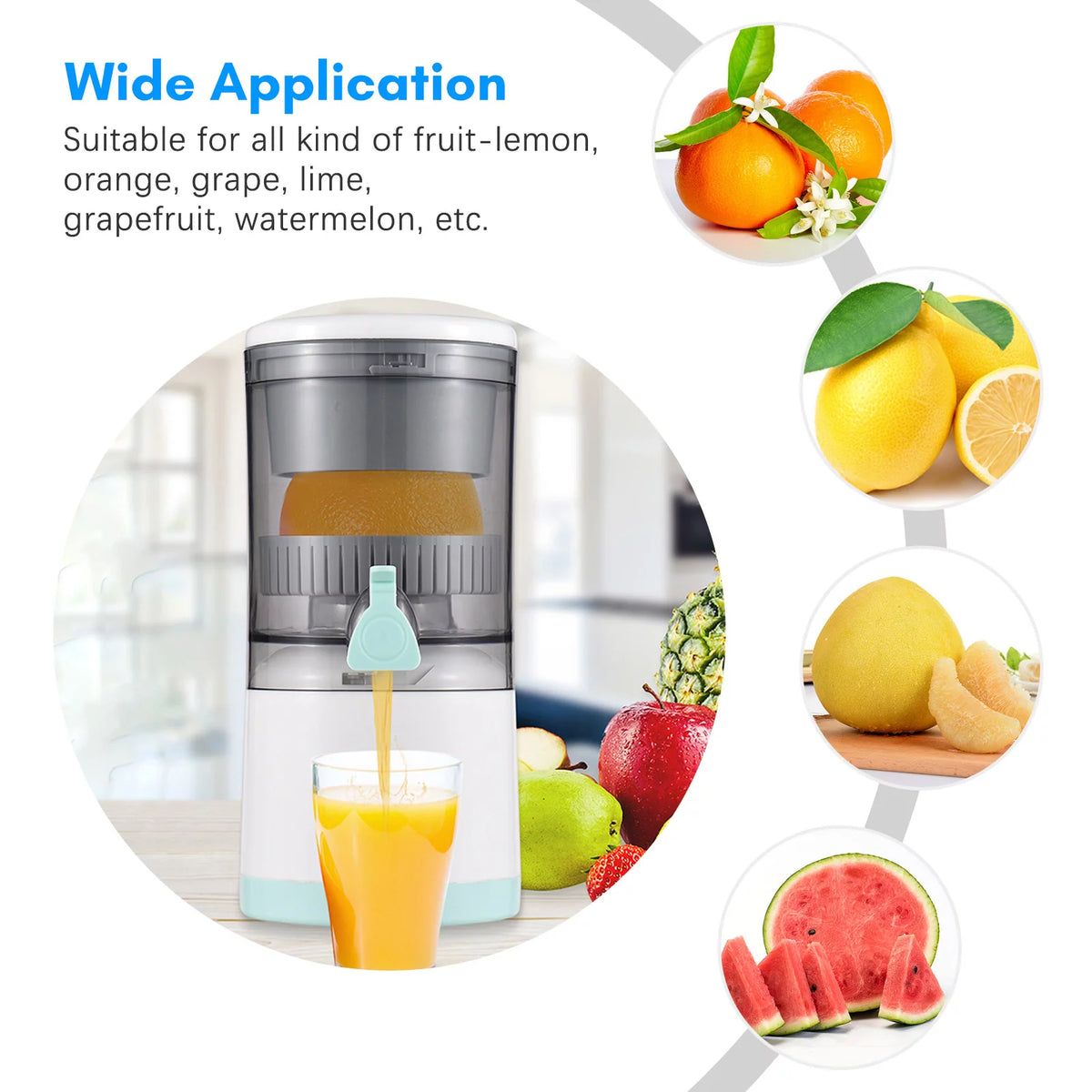 Electric Orange Juice Squeezer Portable Citrus Juicer P497597