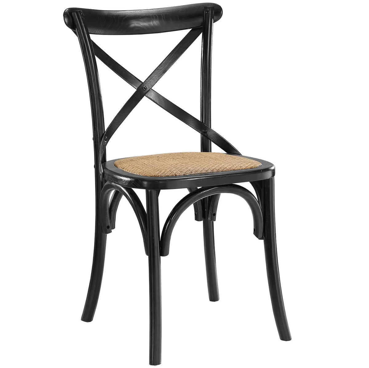 Black Wood Dining Chair Set of Four D201015