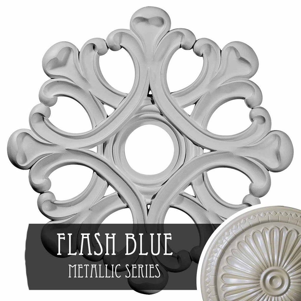 Angel Ceiling Medallion Hand-Painted Flash Blue K806