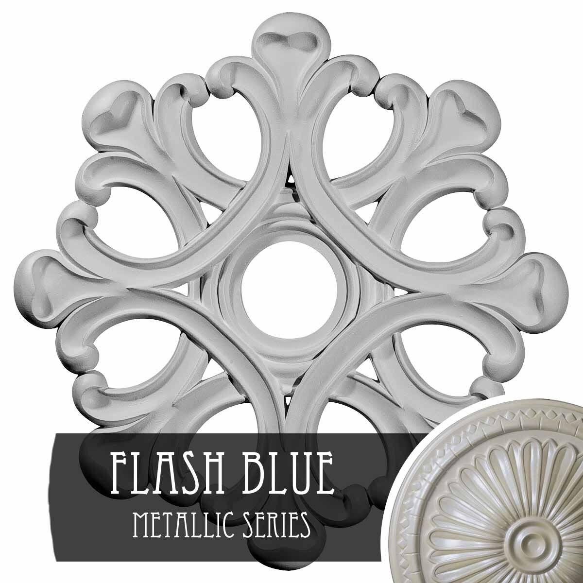 Angel Ceiling Medallion Hand-Painted Flash Blue K806