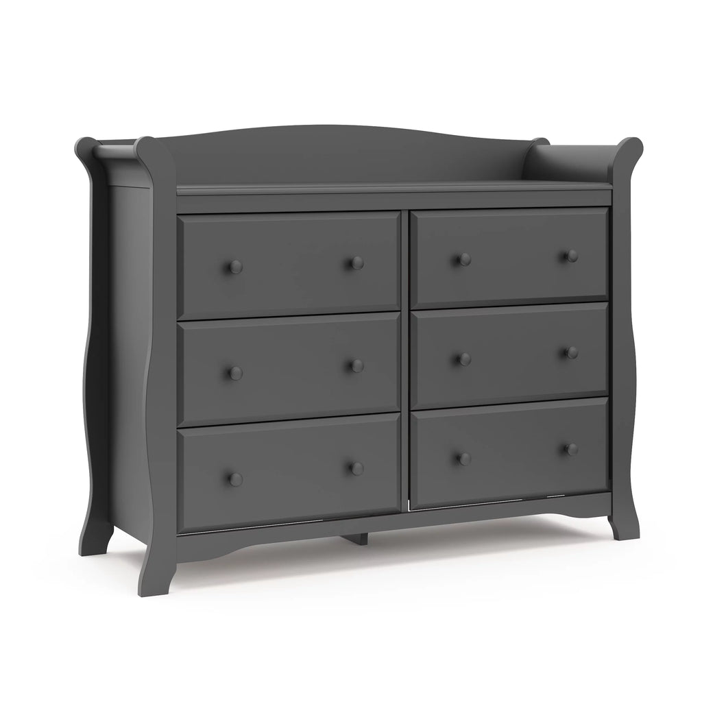 6 Drawer Gray Double Dresser D805