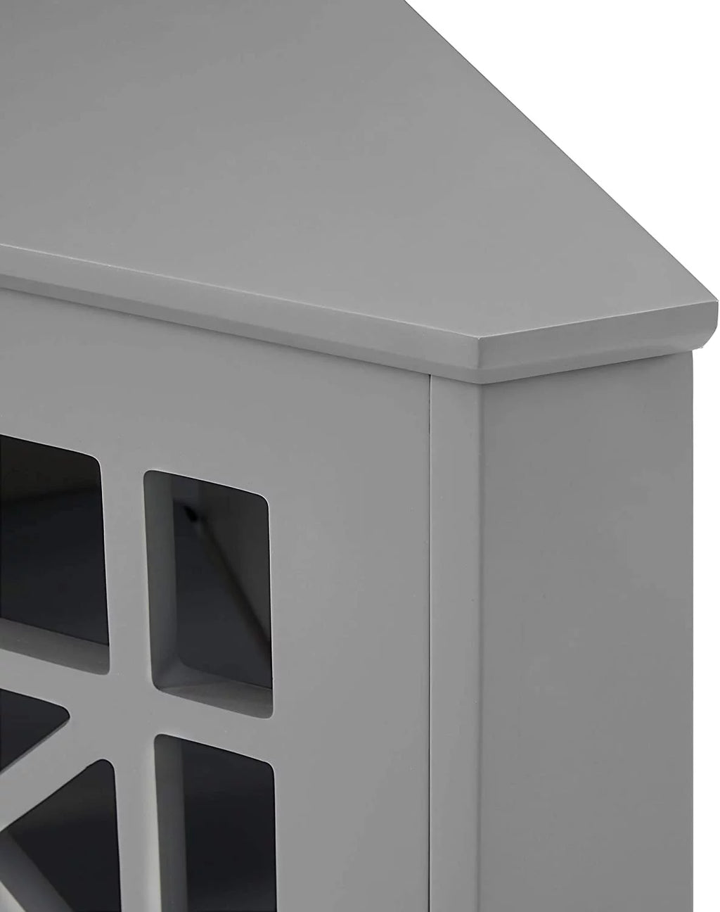 2 Door Corner Accent Table 32 Inch Grey N988