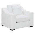 White Upholstered Fabric Chair with Sloped Arms G852053