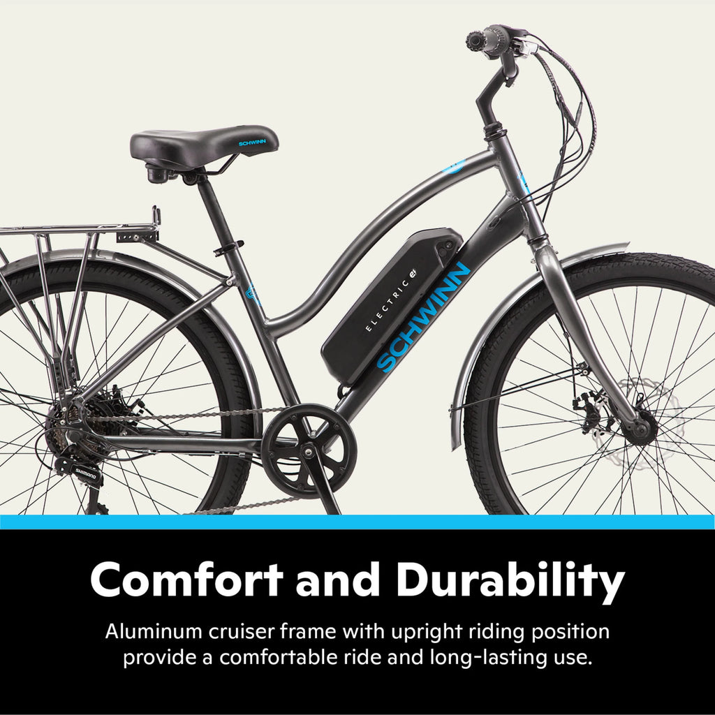 Gray 26-in. Low Step Cruiser Electric Bike Y293243