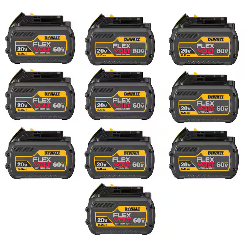 20V/60V MAX Lithium-Ion 6.0Ah Battery 10 Pack H316130