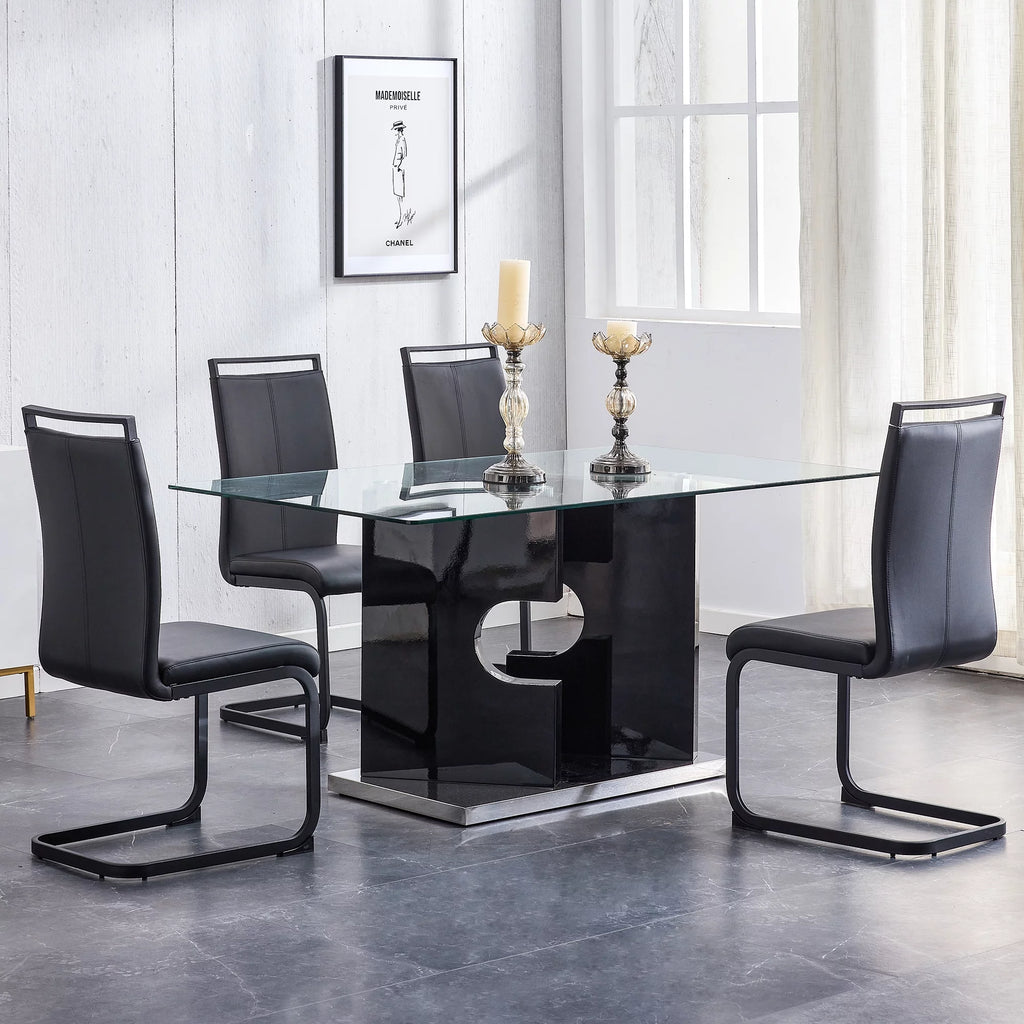 Rectangular Glass Dining Table for 6-8 G609