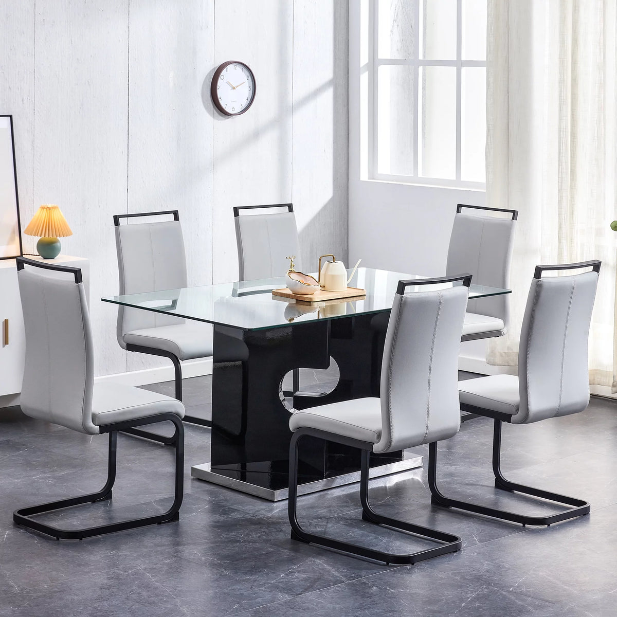 Rectangular Glass Dining Table for 6-8 G609