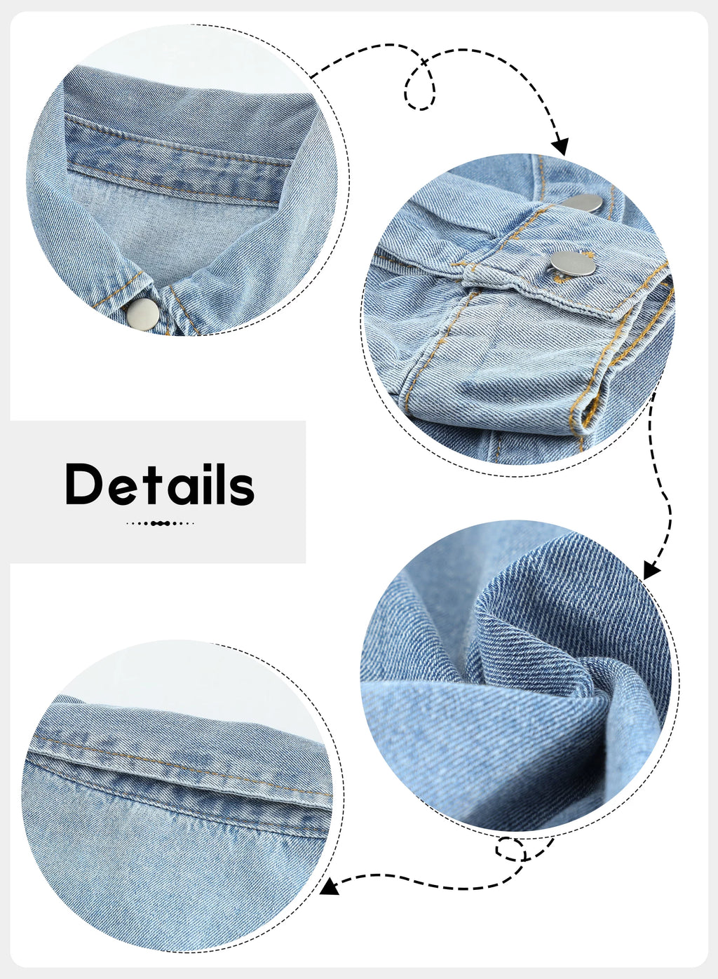 Sky Blue Long Sleeve Loose Denim Jacket R66153