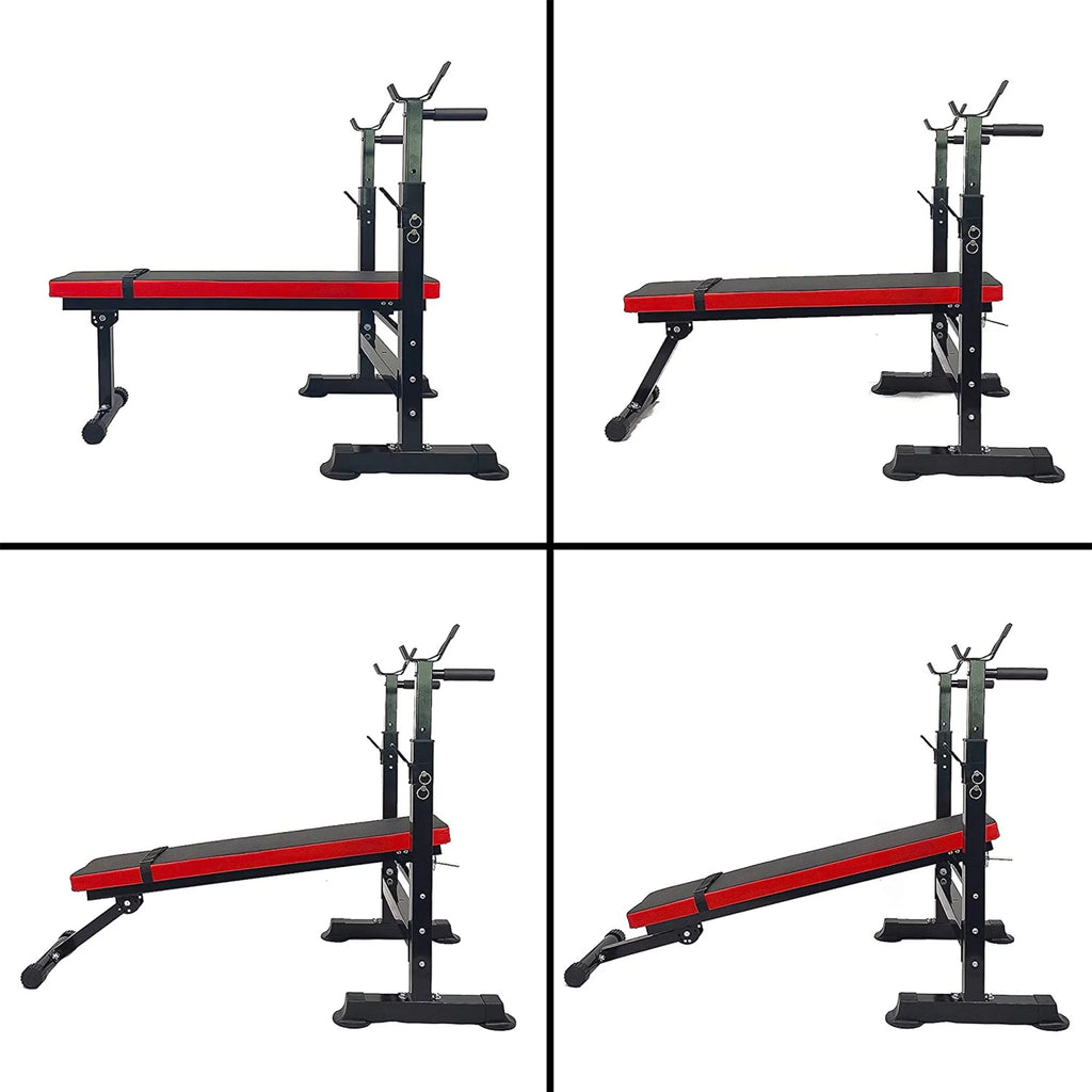 Adjustable Olympic Workout Bench with Squat Rack T15341