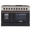 48 Pro-Style Propane Gas Dual Fuel Range in Black with Gold Accents K15271