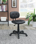 Black PU Leather Low-Back Office Chair K3433
