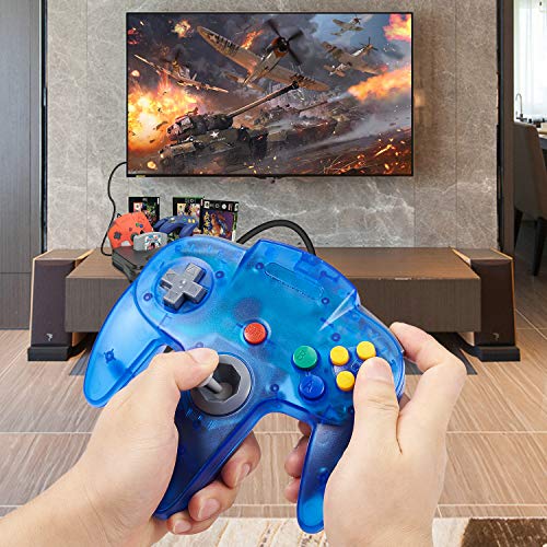 2-Pack Wired Classic Controller with 2 Extension Cords Clear Orange and Green W8680