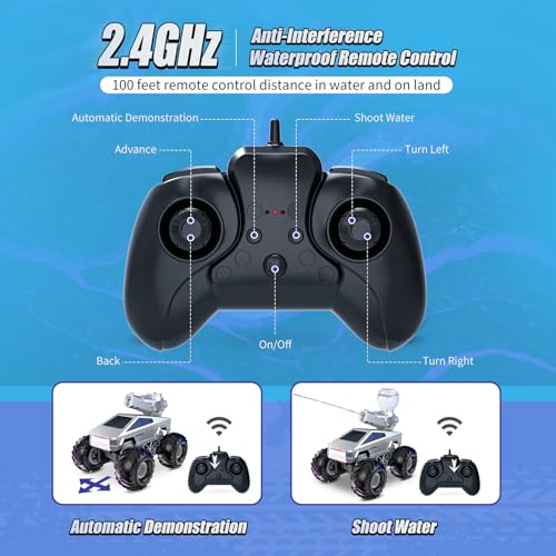 Remote Control Car 2.4GHz 4WD Amphibious Off-Road Monster Truck Z830