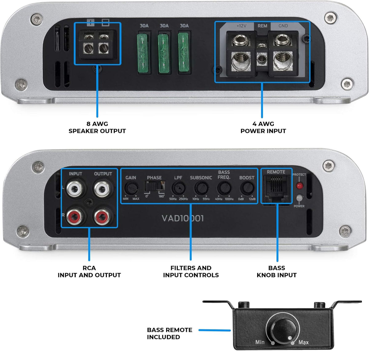 1000W RMS Class D 4-Channel Amplifier W671