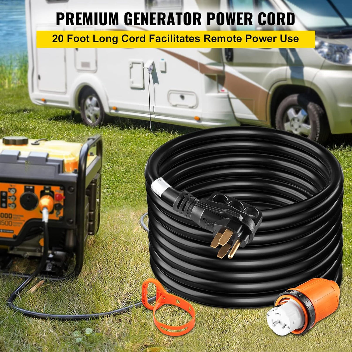 Heavy Duty 20 Feet 50AMP Generator Cord B378715