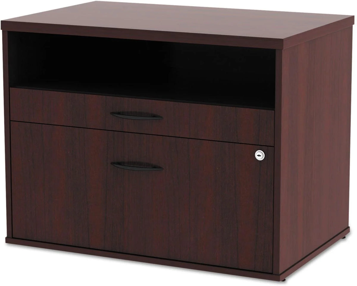 2-Drawer Low File Cabinet Credenza - Mahogany F147808