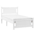 Gray Solid Pine Wood Twin Bed Frame with Headboard Y95847