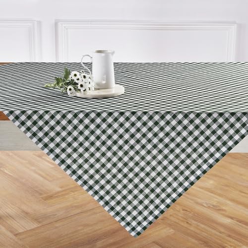 100% Pure Linen Checkered Tablecloth 60 x 132 Inch P11706