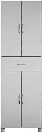 Dove Gray Storage Cabinet with Drawer H97088