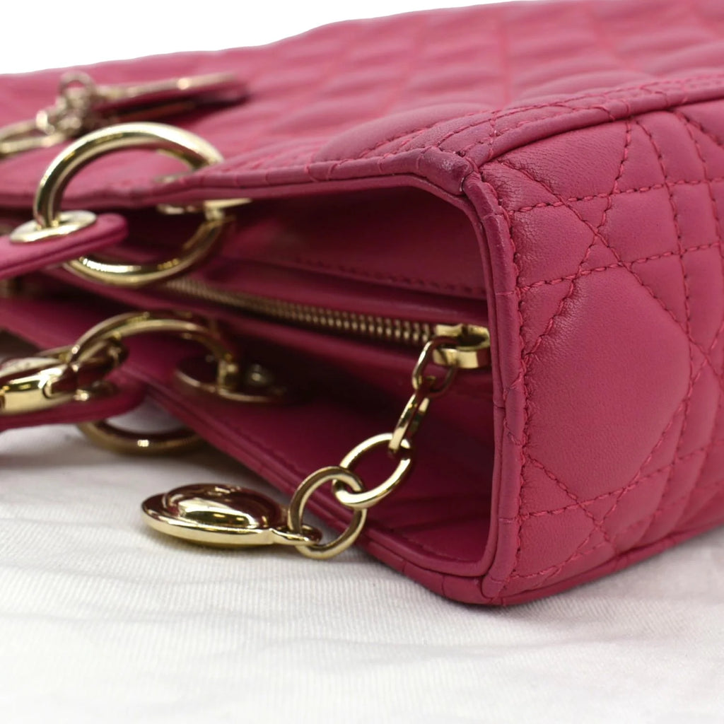 Pre-owned Pink Lambskin Shoulder Bag H928410