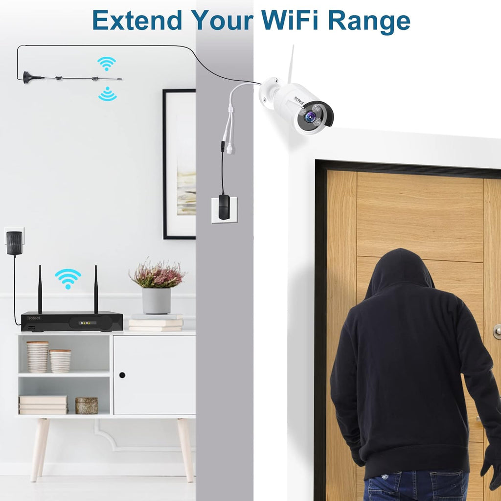 8CH Full HD 1080P Wireless Security Camera System with 6 Cameras I957899