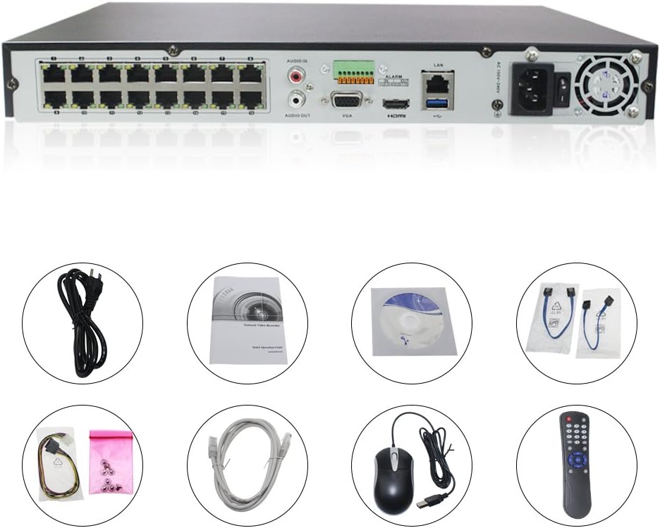 16CH 16POE 12Mp Resolution NVR B5077