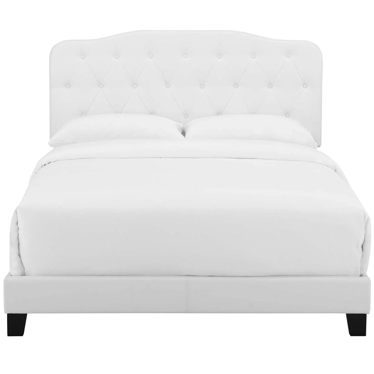 Queen Faux Leather Bed E4443