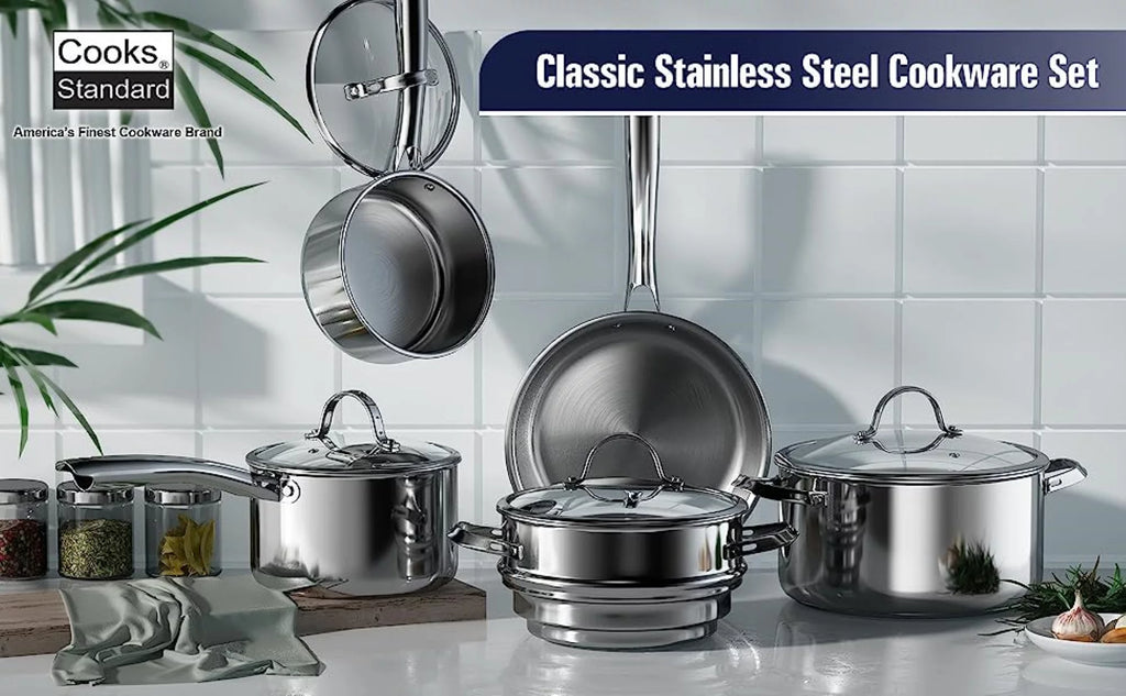Stainless Steel 12-Inch Wok Stir Fry Pan with Glass Lid I917590