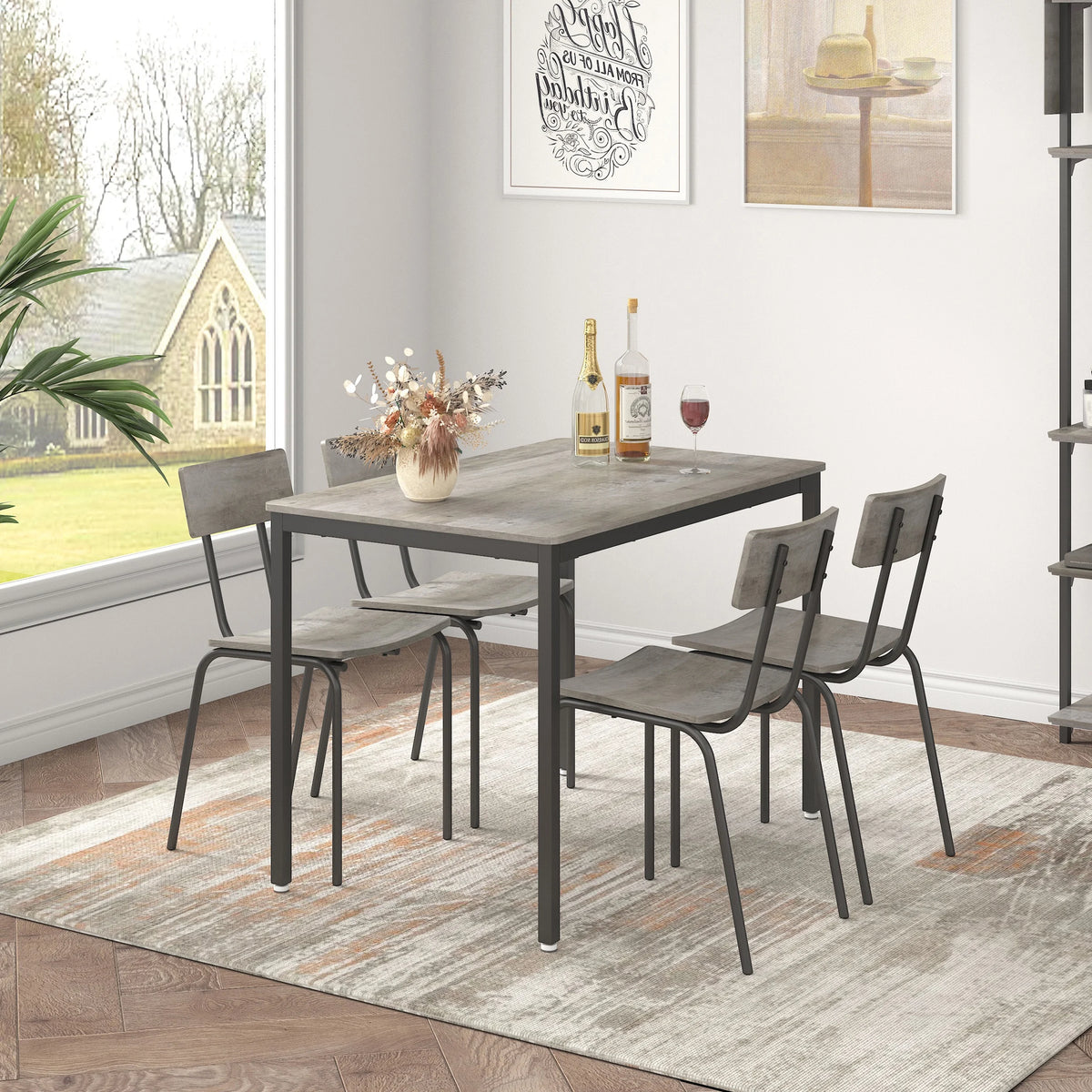 5-Piece Dining Table Set with Chairs M221258