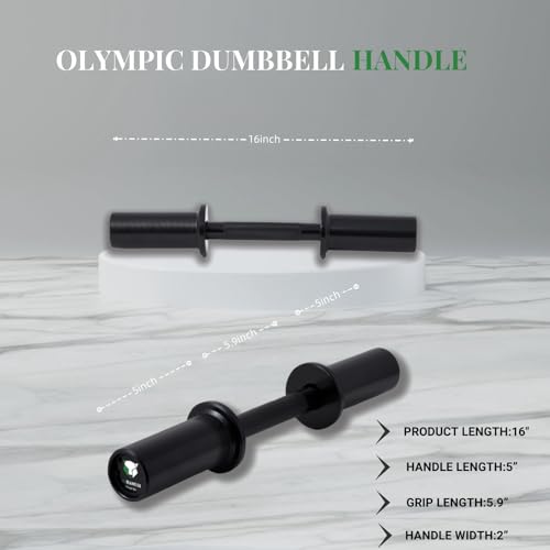 16" Adjustable Dumbbell Handle Pair with Spring Collars I35536