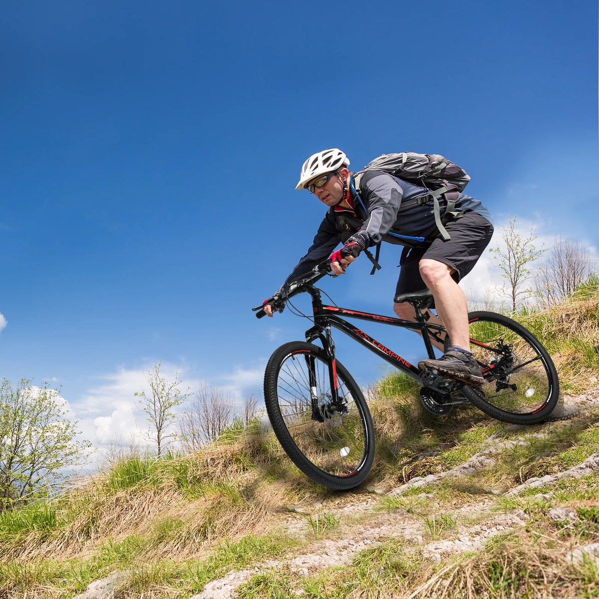 27.5in 21 Speed Mountain Bike with Disc Brakes & Suspension, Black X325156
